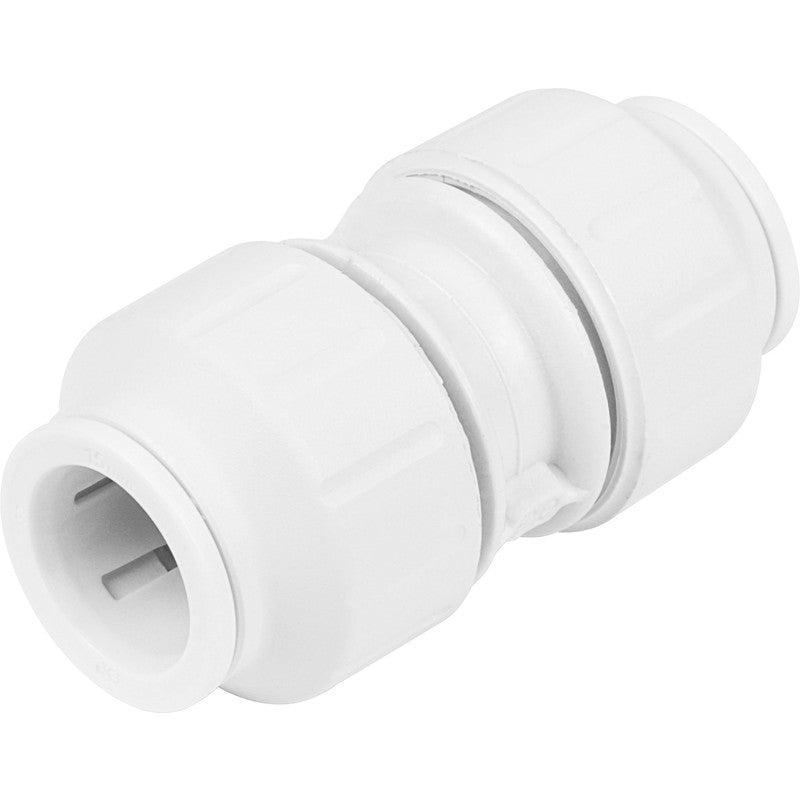 JG Speedfit White Straight Coupler (Dia)15mm