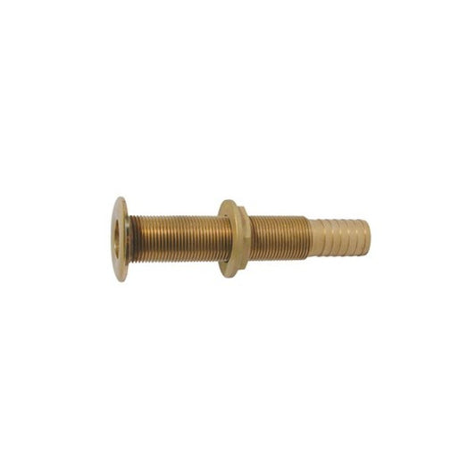 LONG BRASS SKIN FITTING 3/4"BSP 19mm HOSE 142mm