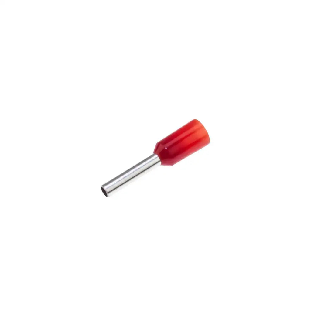 Bootlace Ferrule Single 1.0MM Red PK100
